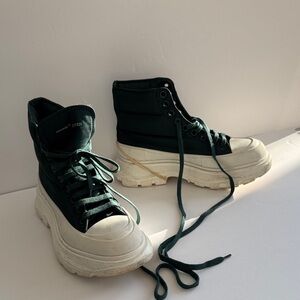 Stylish Green High-Top Sneakers